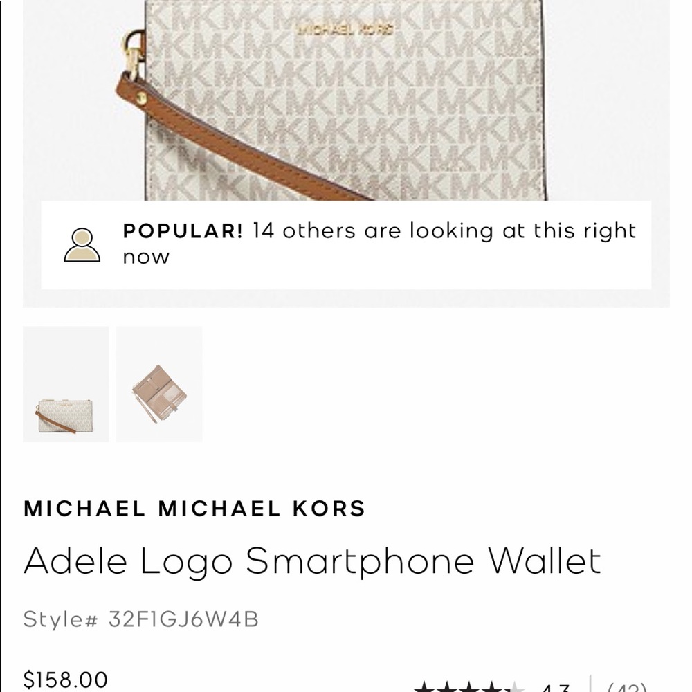 Black Adele Logo Smartphone Wallet Michael Kors - image 4